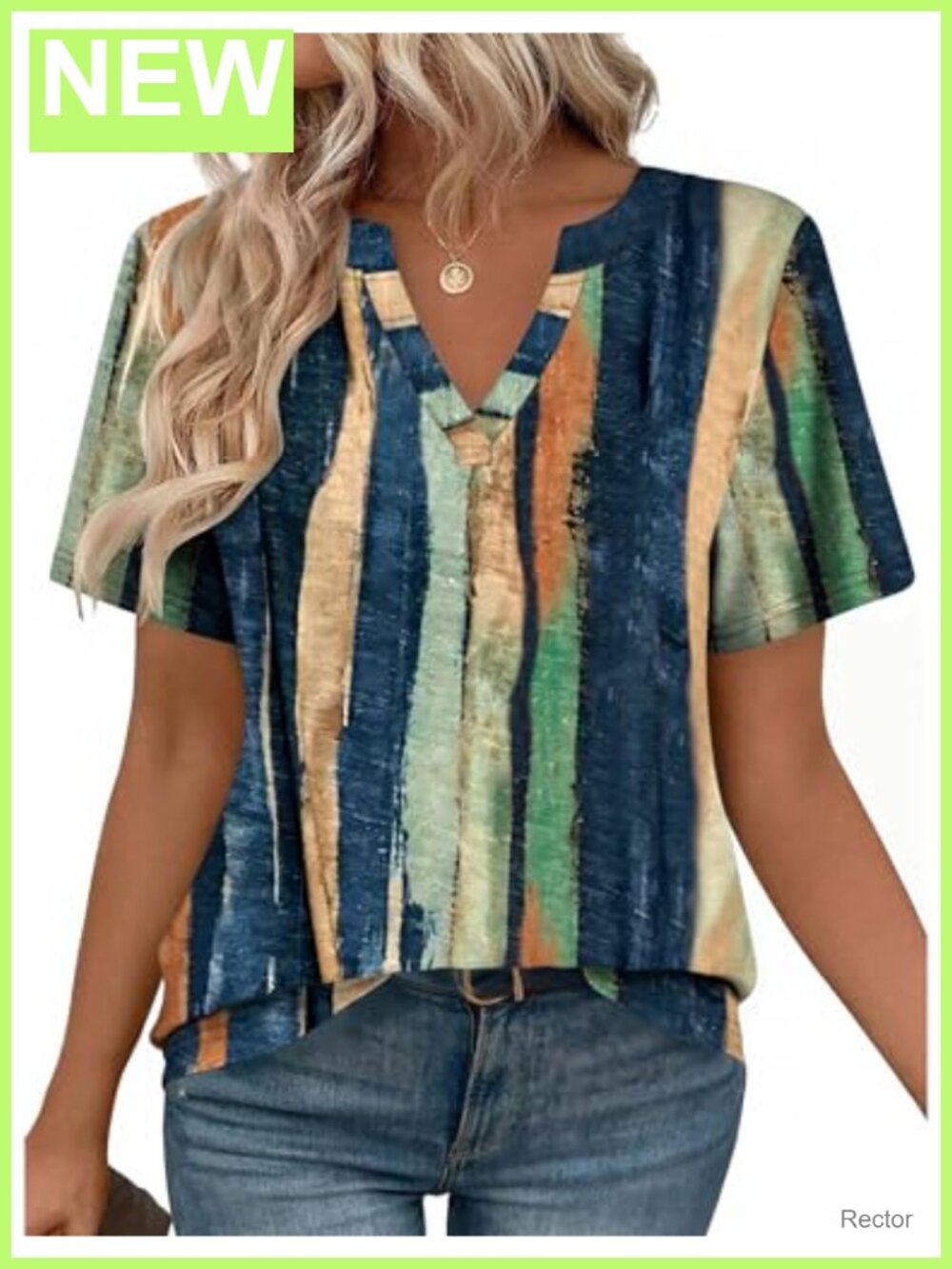 Womens Short Sleeve V Neck High Low Hem Tunic Top Casual Dressy Blouse